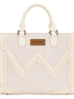 Wrangler Denim Tote Bags for Women Vintage Canvas Top Handle Handbags with Adjus